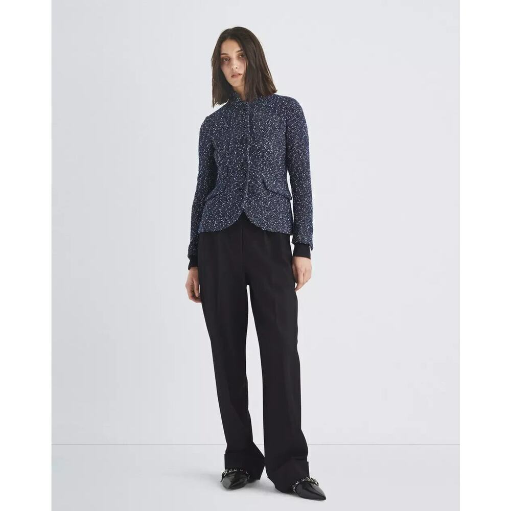 NWT Rag & Bone Slade Tweed Jacket Blazer SIZE 2 Navy Blue #4E461